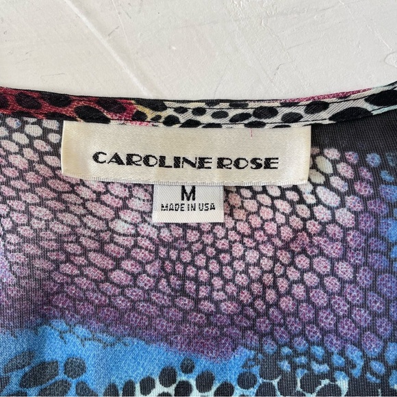 Caroline Rose Open Front Kimono Lightweight Semi-Sheer Cardigan Size M - Picture 3 of 7